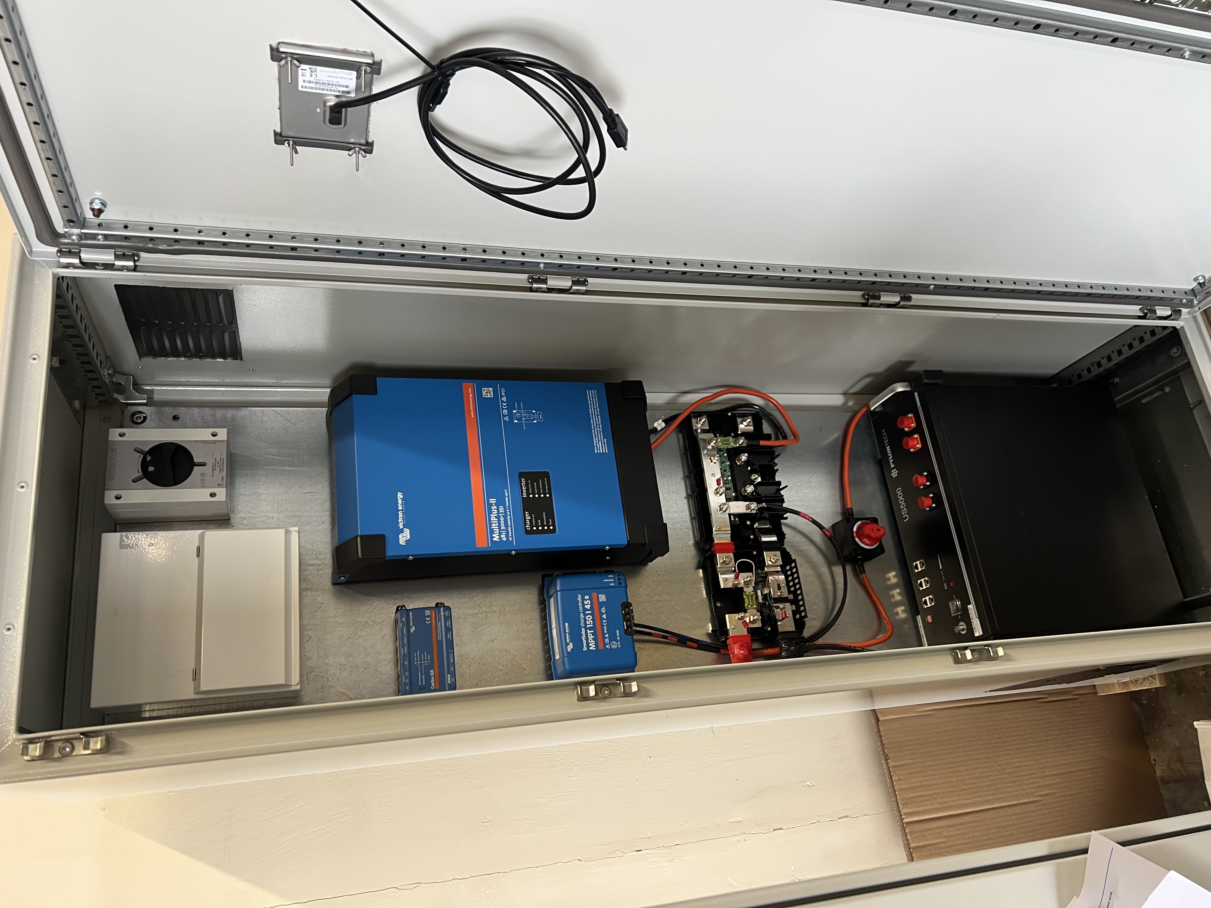 Off-grid solar battery storage system installed by Usherwood Mechanical & Electrical, East Sussex